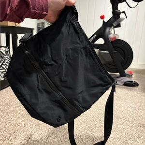 Lululemon Athletica Black Crossbody Bag with Matte Finish